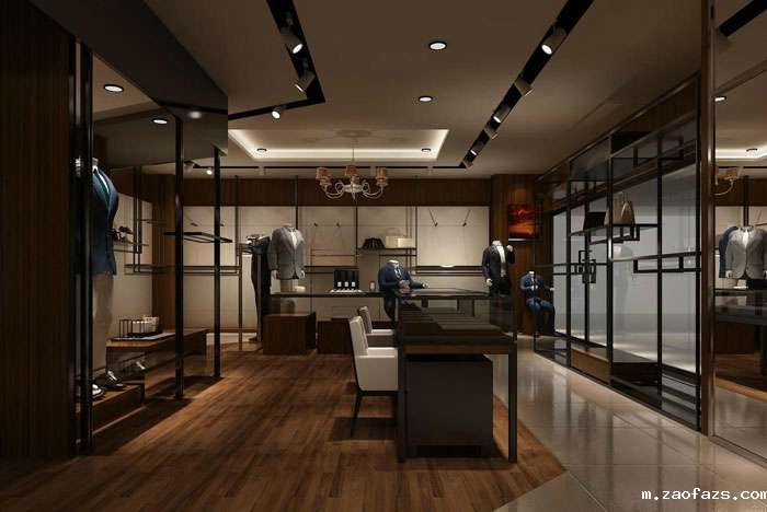 郑州男西装专卖店装修设计效果图