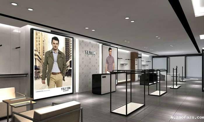 200平方男装专卖店装修设计案例