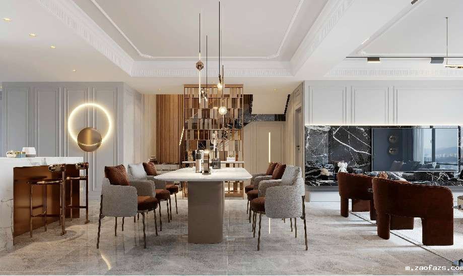 300平米法式风格郑州别墅装修效果图