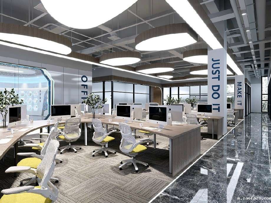 普通办公室装修效果图