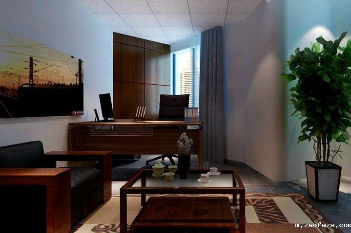 办公室裸顶装修效果图