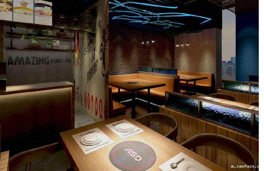 郑州龙子湖800平米火锅店装修设计