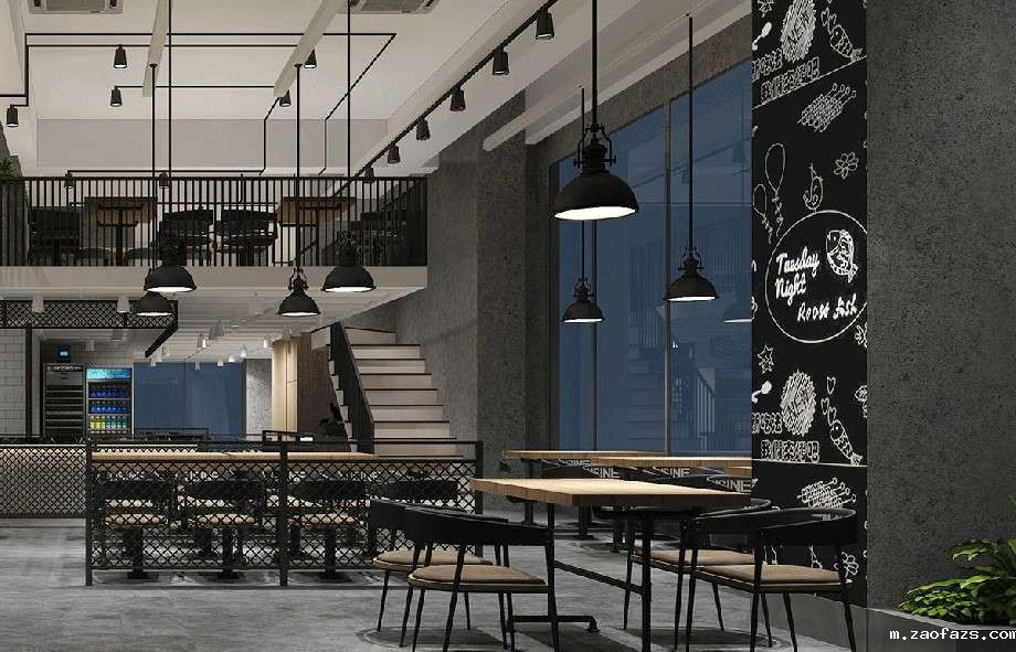 180平米连锁快餐店装修效果图