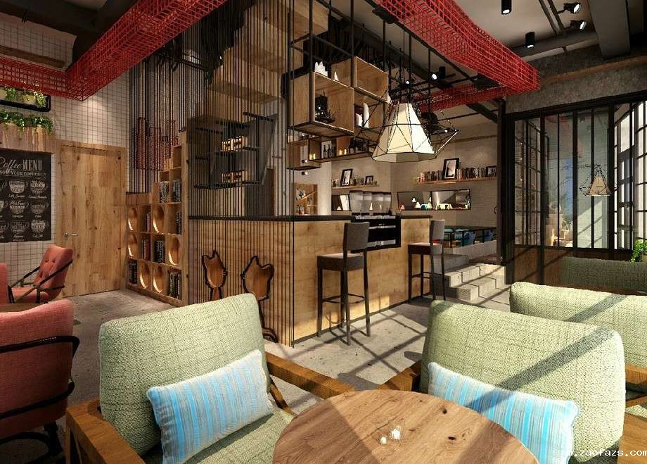 猫屋咖啡店装修设计效果图