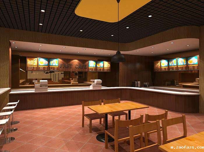 160平米快餐店装修设计效果图