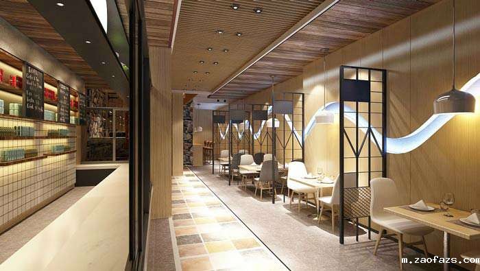 连锁中式快餐店装修设计效果图