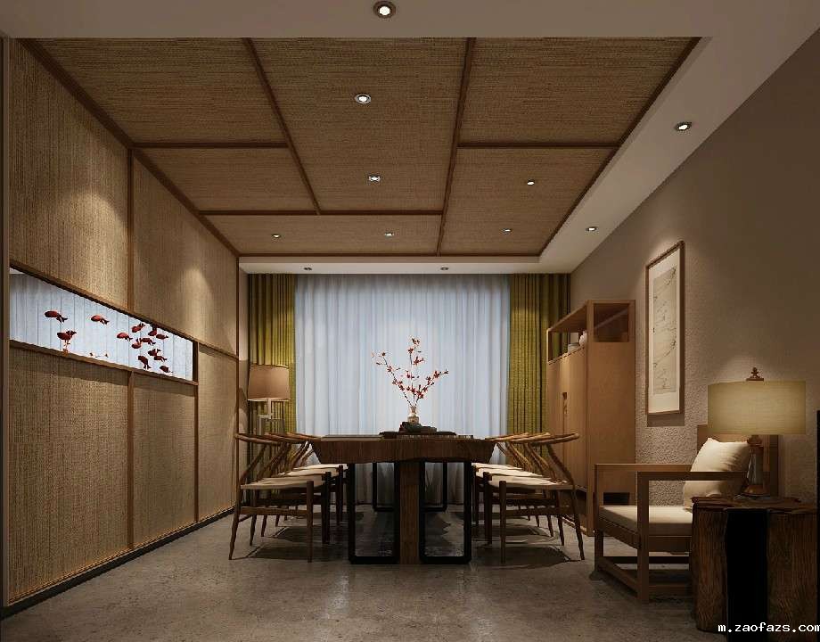 中式风格茶叶店装修设计效果图