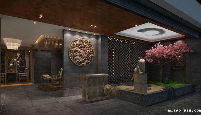 古朴茶楼茶室装修设计效果图