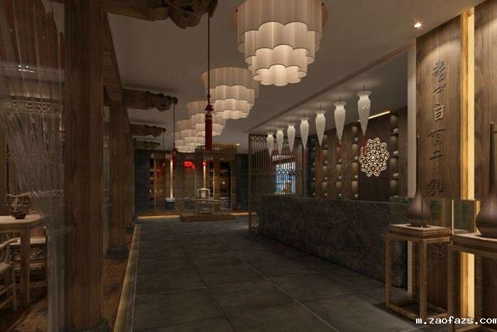 古朴茶楼茶室装修设计效果图