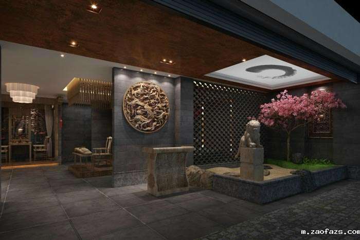 古朴茶楼茶室装修设计效果图