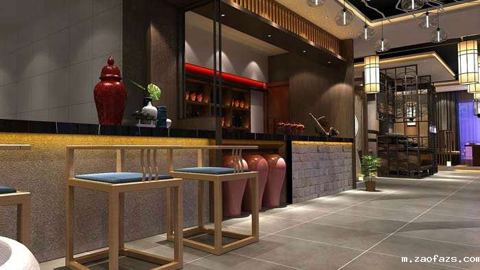 620平米新中式火锅店设计效果图