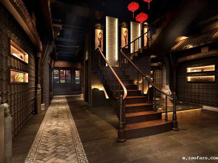 复古风格火锅店装修效果图
