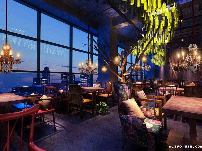 工业风烧烤店装修设计效果图