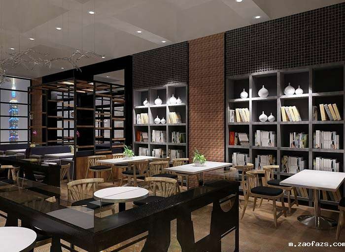 书苑咖啡馆装修设计效果图