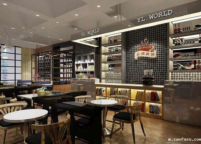 书苑咖啡馆装修设计效果图