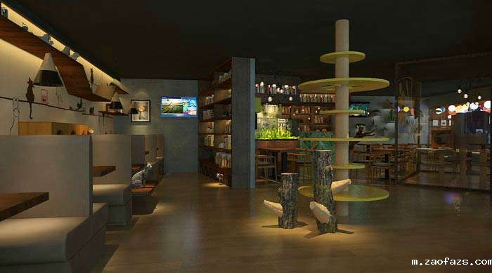 猫咪主题咖啡厅装修效果图