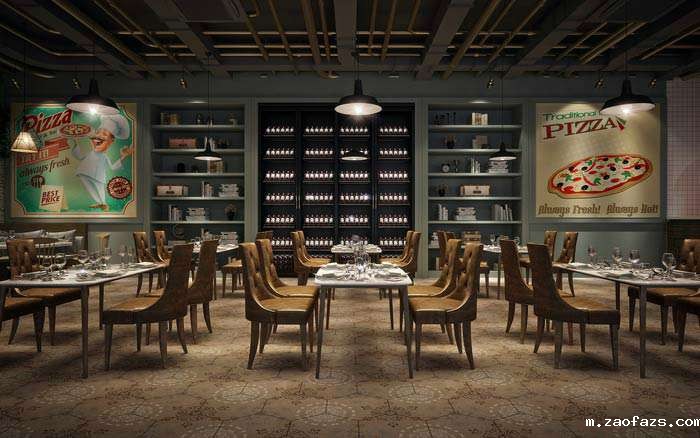披萨店装修设计效果图
