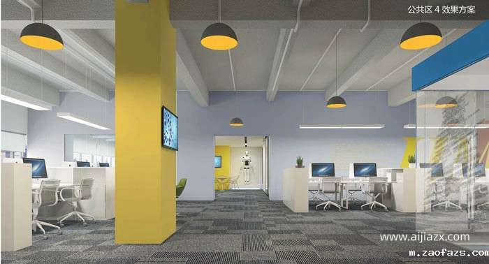 800平米机器人公司办公室装修设计效果图