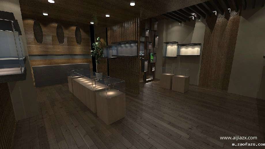 郑州玉器古玩店设计效果图