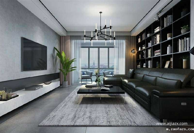 120平米现代风格三居室装修效果图