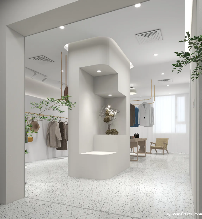 115㎡现代简约服装店设计装修