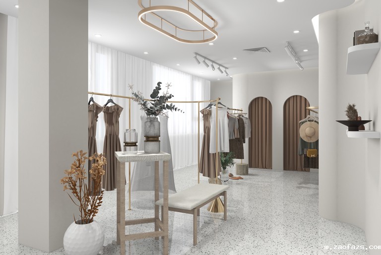 115㎡现代简约服装店设计装修