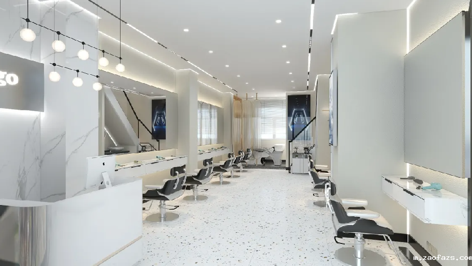 55平米理发店装修效果图