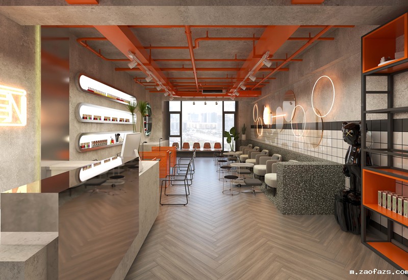 45平米美甲店装修设计效果图