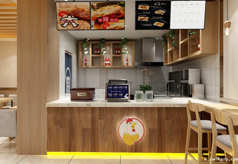 50平米炸鸡排店装修效果图