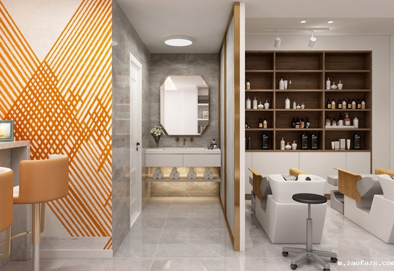 金水区90平米理发店装修设计效果图