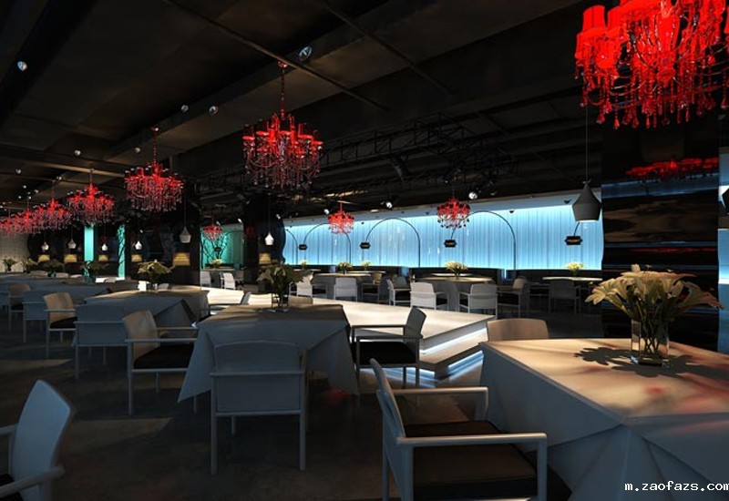 现代中式风格中餐厅装修设计效果图