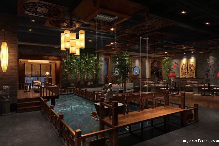 中式火锅店装修设计效果图