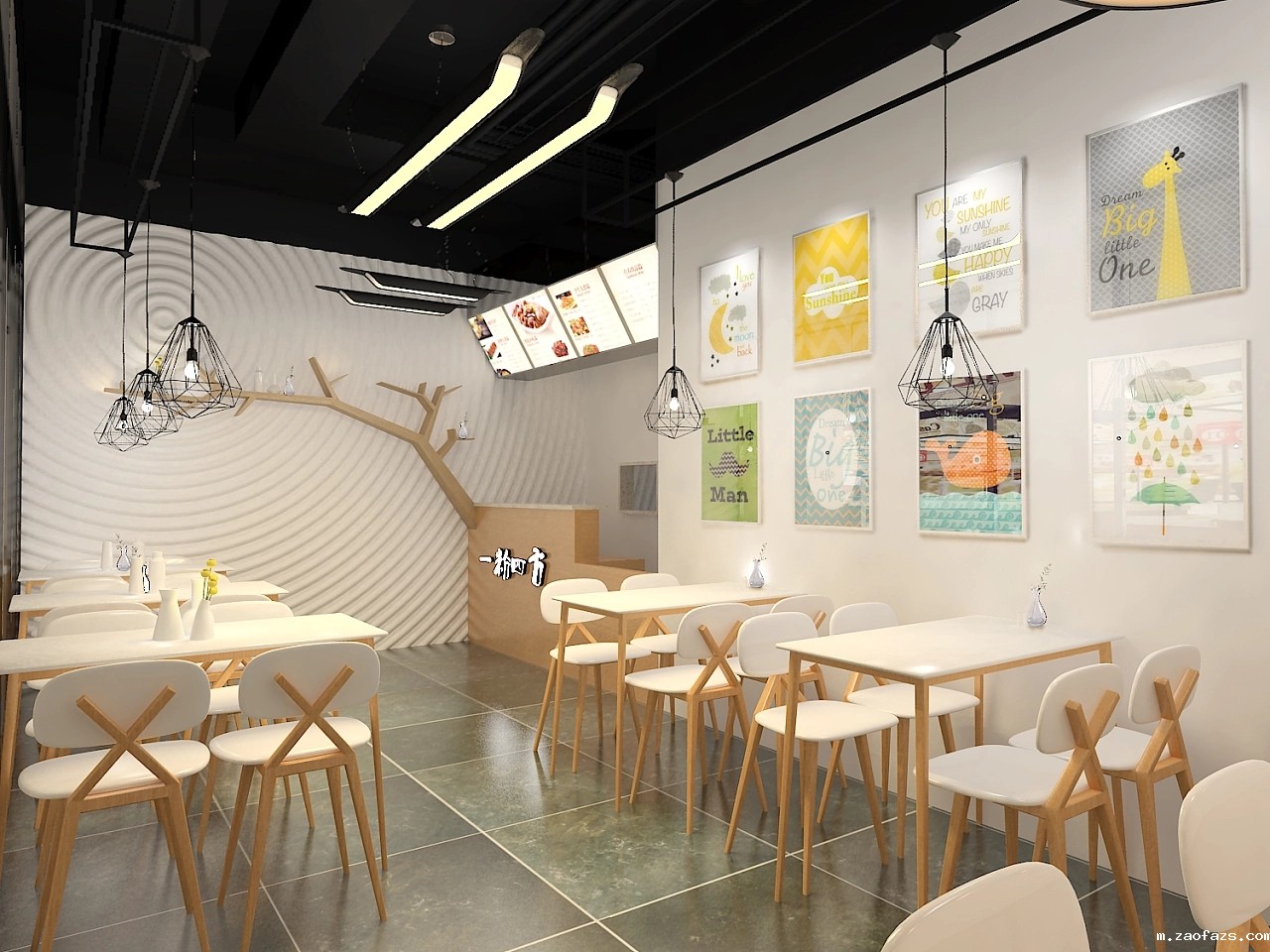郑州米粉店装修设计效果图