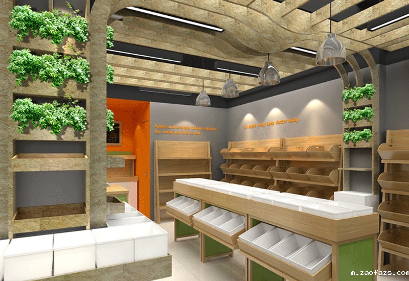 200平米水果店装修设计效果图