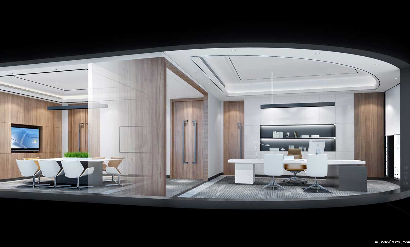 郑州实业集团办公室装修设计效果图