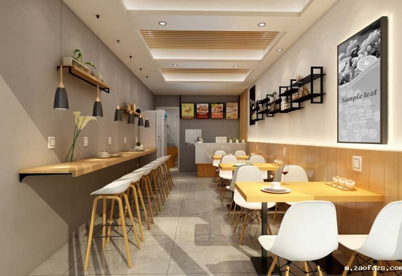 55平米快餐店装修设计效果图