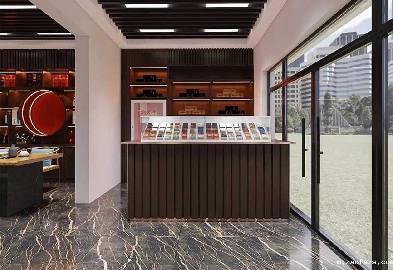 郑州小平米烟酒店铺装修效果图
