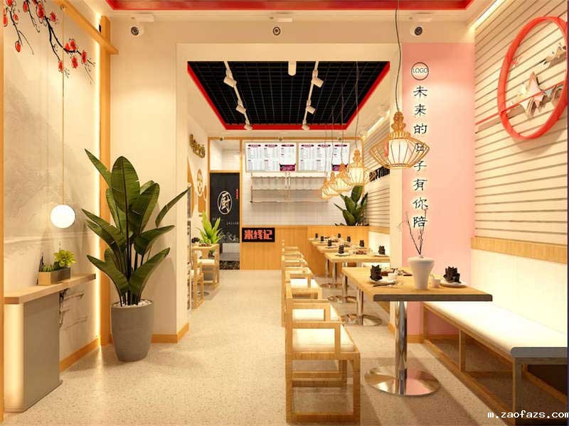 60m²米线店装修设计效果图