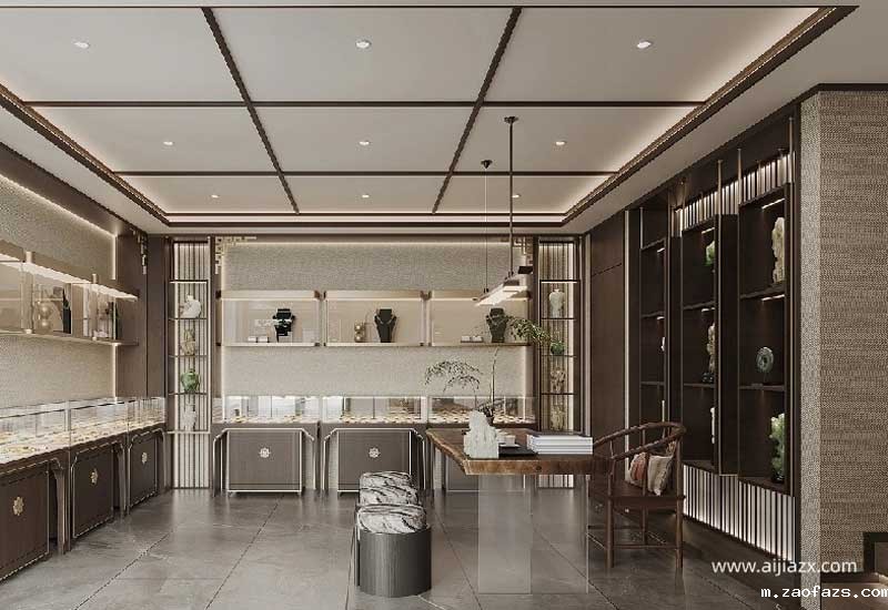 玉器文玩店铺装修设计效果图