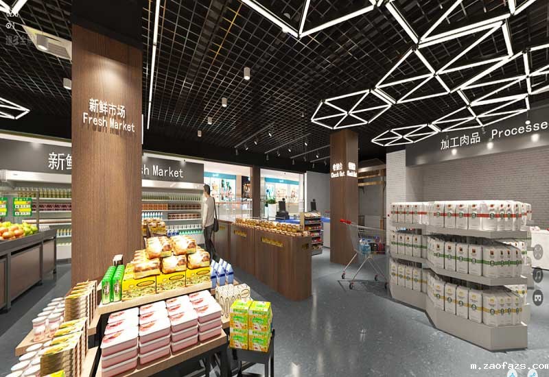 郑州生鲜超市装修设计效果图