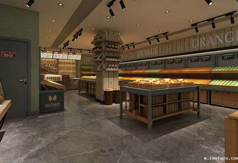 郑州生鲜店铺装修设计效果图
