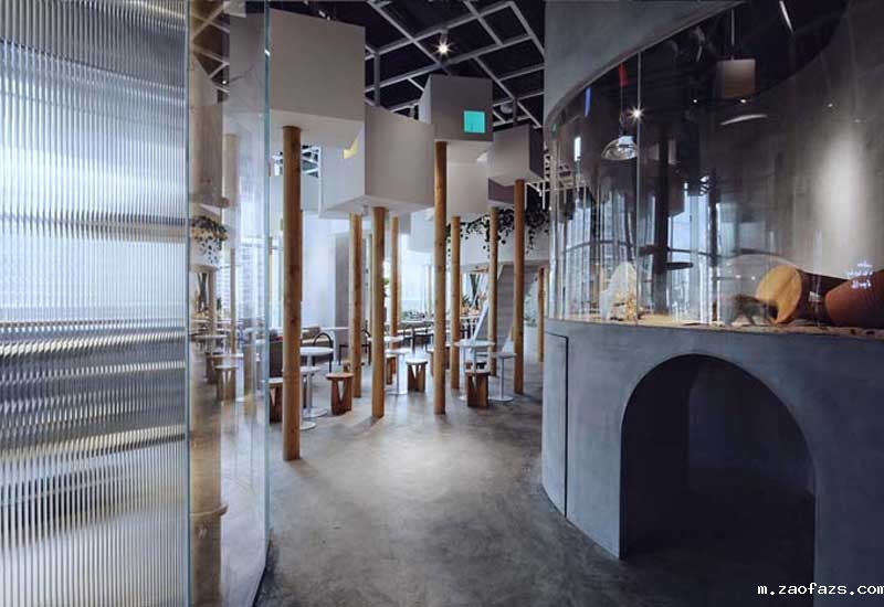 郑州300m²动物主题咖啡厅设计效果图