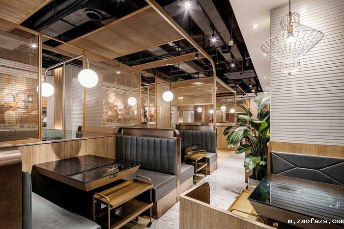 350m²郑州火锅店设计装修效果图