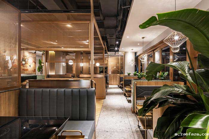 350m²郑州火锅店设计装修效果图