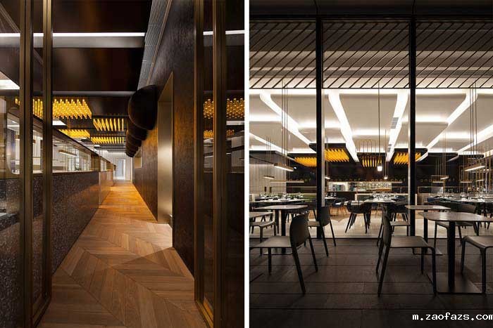 450m²郑州上街区西餐厅设计效果图