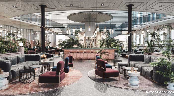 400平米郑州西餐厅装修效果图