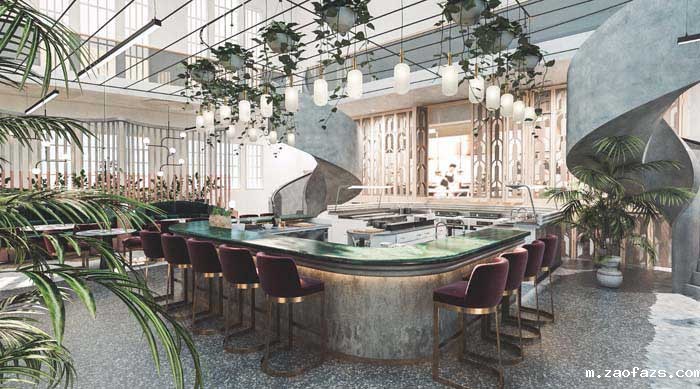 400平米郑州西餐厅装修效果图