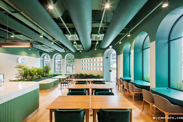 120平米郑州咖啡厅设计效果图