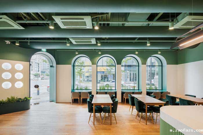 120平米郑州咖啡厅设计效果图