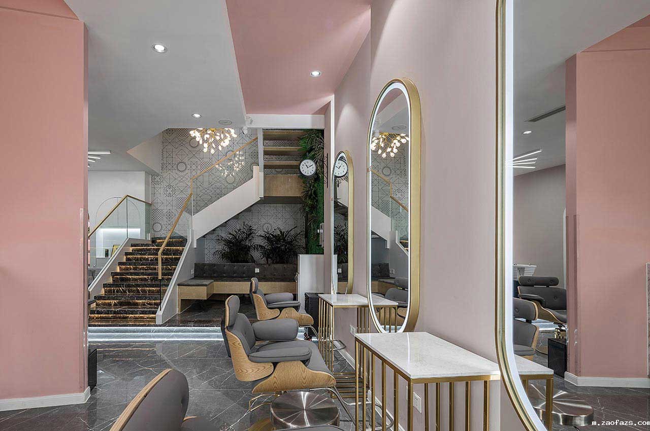 320平米郑州美发店面设计装修效果图